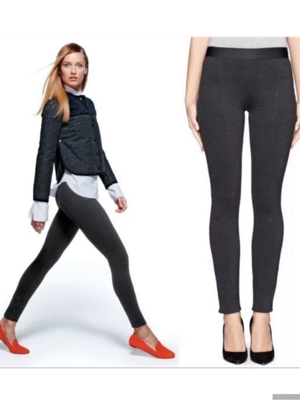 J.Crew Women's Pixie Pant Ponte Stretch Skinny Ankle Charcoal Gray 2R